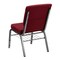 Flash Furniture Fabric Church Chair w/Book Rack, Burgundy XU-CH-60096-BY-SILV-BAS-GG - alternate 7