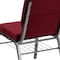 Flash Furniture Fabric Church Chair w/Book Rack, Burgundy XU-CH-60096-BY-SILV-BAS-GG - alternate 6
