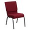Flash Furniture Fabric Church Chair, Silver Frame, Brgundy XU-CH-60096-BY-SILV-GG - alternate 4