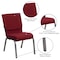 Flash Furniture Fabric Church Chair, Silver Frame, Brgundy XU-CH-60096-BY-SILV-GG - alternate 2