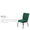 Flash Furniture Fabric Church Chair, Green XU-CH-60096-GN-GG - alternate 4