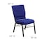 Flash Furniture Fabric Church Chair, Blue XU-CH-60096-NVY-BAS-GG - alternate 6
