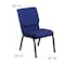 Flash Furniture Fabric Church Chair, Blue XU-CH-60096-NVY-DOT-GG - alternate 2