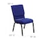 Flash Furniture Fabric Church Chair, Blue XU-CH-60096-NVY-GG - alternate 4