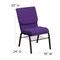 Flash Furniture Fabric Church Chair, Purple XU-CH-60096-PU-BAS-GG - alternate 7