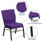 Flash Furniture Fabric Church Chair, Purple XU-CH-60096-PU-BAS-GG - alternate 8