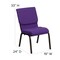 Flash Furniture Fabric Church Chair, Stackable, Purple XU-CH-60096-PU-GG - alternate 7