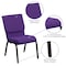 Flash Furniture Fabric Church Chair, Stackable, Purple XU-CH-60096-PU-GG - alternate 8