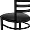 Flash Furniture Hercules Restaurant Chair, 16-1/2 in W 17" L 32-1/4" H XU-DG694BLAD-BLKV-GG - alternate 3