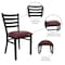 Flash Furniture Hercules Restaurant Chair, 16-1/2 in W 17" L 32-1/4" H XU-DG694BLAD-BURV-GG - alternate 7