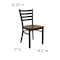 Flash Furniture Hercules Restaurant Chair, 16-1/2 in W 17" L 32-1/4" H XU-DG694BLAD-CHYW-GG - alternate 8