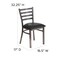 Flash Furniture Hercules Restaurant Chair, Black Back, 16-1/2 in W 17" L 32-1/4" H XU-DG694BLAD-CLR-BLKV-GG - alternate 6