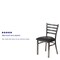 Flash Furniture Hercules Restaurant Chair, Black Back, 16-1/2 in W 17" L 32-1/4" H XU-DG694BLAD-CLR-BLKV-GG - alternate 9