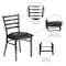 Flash Furniture Hercules Restaurant Chair, Black Back, 16-1/2 in W 17" L 32-1/4" H XU-DG694BLAD-CLR-BLKV-GG - alternate 7