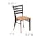 Flash Furniture Hercules Restaurant Chair, 16-1/2 in W 17" L 32-1/4" H XU-DG694BLAD-CLR-NATW-GG - alternate 8
