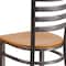 Flash Furniture Hercules Restaurant Chair, 16-1/2 in W 17" L 32-1/4" H XU-DG694BLAD-CLR-NATW-GG - alternate 6