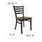 Flash Furniture Hercules Restaurant Chair, 16-1/2 in W 17" L 32-1/4" H XU-DG694BLAD-MAHW-GG - alternate 4