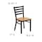 Flash Furniture Hercules Restaurant Chair, 16-1/2 in W 17" L 32-1/4" H XU-DG694BLAD-NATW-GG - alternate 7