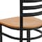 Flash Furniture Hercules Restaurant Chair, 16-1/2 in W 17" L 32-1/4" H XU-DG694BLAD-NATW-GG - alternate 2