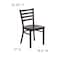 Flash Furniture Hercules Restaurant Chair, 16-1/2 in W 17" L 32-1/4" H XU-DG694BLAD-WALW-GG - alternate 4