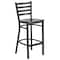 Flash Furniture Restaurant Stool, Ladder Back, Wal Seat XU-DG697BLAD-BAR-WALW-GG - alternate 5