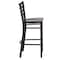 Flash Furniture Restaurant Stool, Ladder Back, Wal Seat XU-DG697BLAD-BAR-WALW-GG - alternate 3