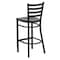 Flash Furniture Restaurant Stool, Ladder Back, Wal Seat XU-DG697BLAD-BAR-WALW-GG - alternate 9