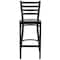 Flash Furniture Restaurant Stool, Ladder Back, Wal Seat XU-DG697BLAD-BAR-WALW-GG - alternate 8