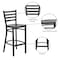 Flash Furniture Restaurant Stool, Ladder Back, Wal Seat XU-DG697BLAD-BAR-WALW-GG - alternate 6