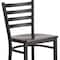 Flash Furniture Restaurant Stool, Ladder Back, Wal Seat XU-DG697BLAD-BAR-WALW-GG - alternate 10
