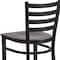 Flash Furniture Restaurant Stool, Ladder Back, Wal Seat XU-DG697BLAD-BAR-WALW-GG - alternate 7