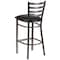 Flash Furniture Barstool, Ladder Back, Clr w/Blk Vnyl Sea XU-DG697BLAD-CLR-BAR-BLKV-GG - alternate 7