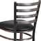 Flash Furniture Barstool, Ladder Back, Clr w/Blk Vnyl Sea XU-DG697BLAD-CLR-BAR-BLKV-GG - alternate 3