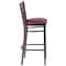 Flash Furniture Barstool, Ladder Back, Clr w/Burgundy Sea XU-DG697BLAD-CLR-BAR-BURV-GG - alternate 5
