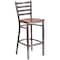 Flash Furniture Barstool, Ladder Back, Clr w/Cherry Seat XU-DG697BLAD-CLR-BAR-CHYW-GG - alternate 8