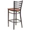 Flash Furniture Barstool, Ladder Back, Clr w/Cherry Seat XU-DG697BLAD-CLR-BAR-CHYW-GG - alternate 4