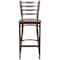 Flash Furniture Barstool, Ladder Back, Clr w/Cherry Seat XU-DG697BLAD-CLR-BAR-CHYW-GG - alternate 9