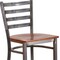 Flash Furniture Barstool, Ladder Back, Clr w/Cherry Seat XU-DG697BLAD-CLR-BAR-CHYW-GG - alternate 2