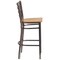 Flash Furniture Barstool, Ladder Back, Clr w/Natural Seat XU-DG697BLAD-CLR-BAR-NATW-GG - alternate 5