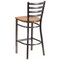 Flash Furniture Barstool, Ladder Back, Clr w/Natural Seat XU-DG697BLAD-CLR-BAR-NATW-GG - alternate 4