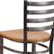 Flash Furniture Barstool, Ladder Back, Clr w/Natural Seat XU-DG697BLAD-CLR-BAR-NATW-GG - alternate 10