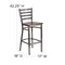 Flash Furniture Barstool, Ladder Back, Clr w/Walnut Seat XU-DG697BLAD-CLR-BAR-WALW-GG - alternate 5
