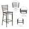 Flash Furniture Barstool, Ladder Back, Clr w/Walnut Seat XU-DG697BLAD-CLR-BAR-WALW-GG - alternate 6