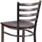 Flash Furniture Barstool, Ladder Back, Clr w/Walnut Seat XU-DG697BLAD-CLR-BAR-WALW-GG - alternate 8