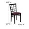 Flash Furniture Hercules Restaurant Chair, 16-1/2 in W 20" L 36-1/2" H XU-DG6Q3BWIN-BURV-GG - alternate 2