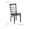Flash Furniture Hercules Restaurant Chair, 16-1/2 in W 20" L 36-1/2" H XU-DG6Q3BWIN-WALW-GG - alternate 2