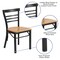 Flash Furniture Hercules Restaurant Chair, 17 in W 19-1/2" L 31-3/4" H XU-DG6Q6B1LAD-NATW-GG - alternate 2
