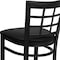 Flash Furniture Restaurant Stool, Window Back, Black Seat XU-DG6R7BWIN-BAR-BLKV-GG - alternate 7