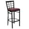 Flash Furniture Restaurant Stool, Window Back, Burg Seat XU-DG6R7BWIN-BAR-BURV-GG - alternate 3