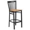 Flash Furniture Restaurant Stool, School Back, Nat Seat XU-DG6R8BSCH-BAR-NATW-GG - alternate 2